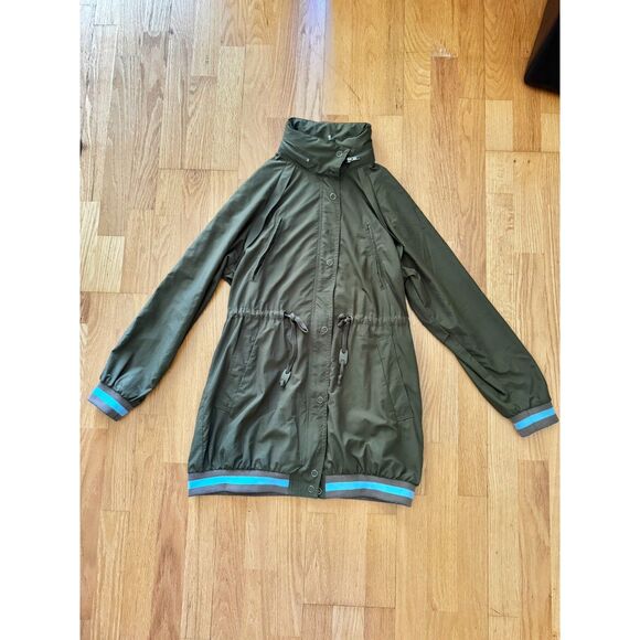 Free People Women's Windswept Jacket Green Olive Lightweight Size XS No Hood - Picture 4 of 16